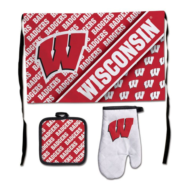 Juego de parrilla para portón trasero de Wisconsin Badgers, de primera calidad