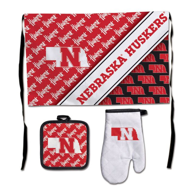 Juego de barbacoa para portón trasero de Nebraska Cornhuskers, de primera calidad