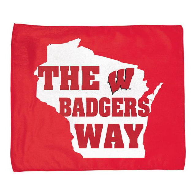 Toalla de rally de Wisconsin Badgers de 15" x 18"