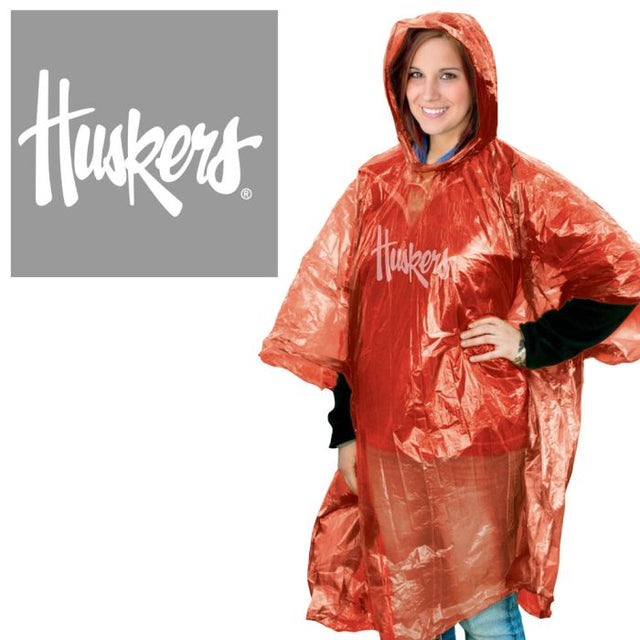 Poncho de lluvia de los Nebraska Cornhuskers