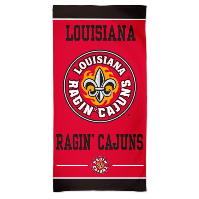 路易斯安那州 - Lafayette Ragin Cajuns Spectra 沙滩巾 30 英寸 x 60 英寸