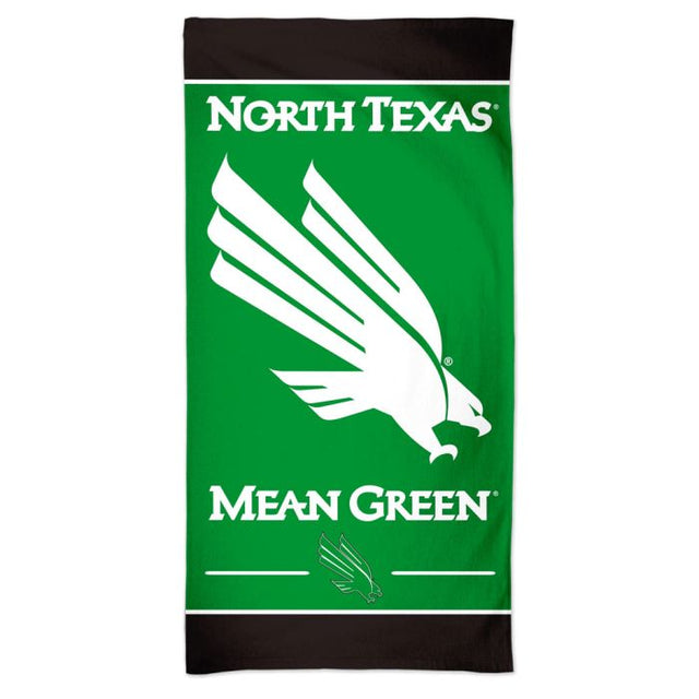 北德克萨斯州 Mean Green Spectra 沙滩巾 30 英寸 x 60 英寸