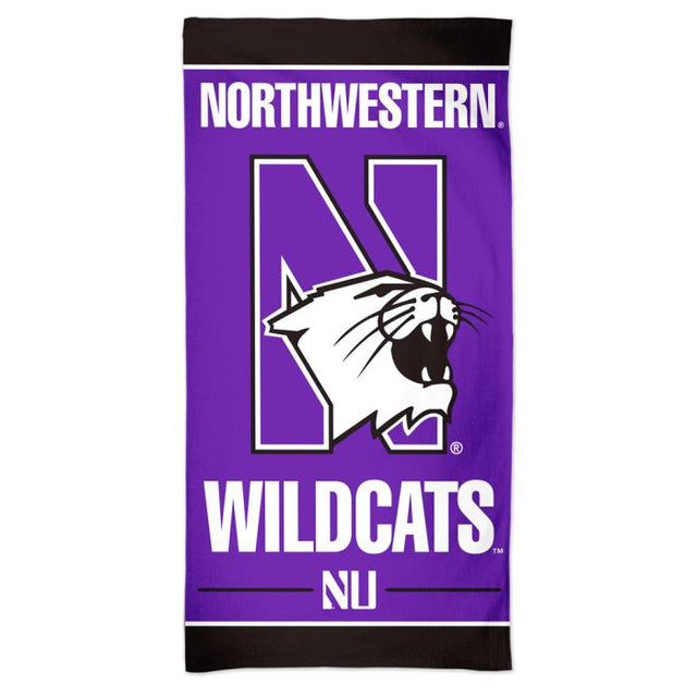 Toalla de playa Spectra de Northwestern Wildcats de 30" x 60"