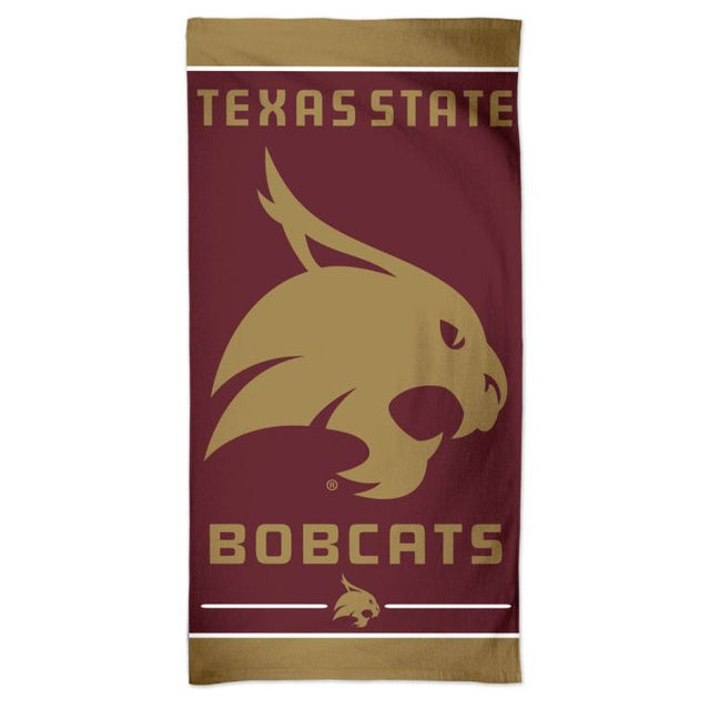 Toalla de playa Spectra de los Texas State Bobcats de 30" x 60"