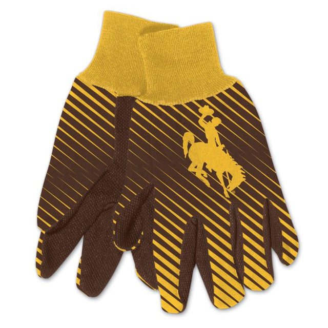 Guantes de dos tonos para adultos de los Wyoming Cowboys