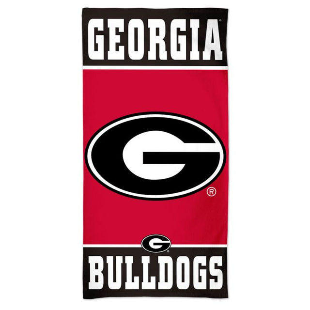 Georgia Bulldogs Spectra 沙滩巾 30 英寸 x 60 英寸