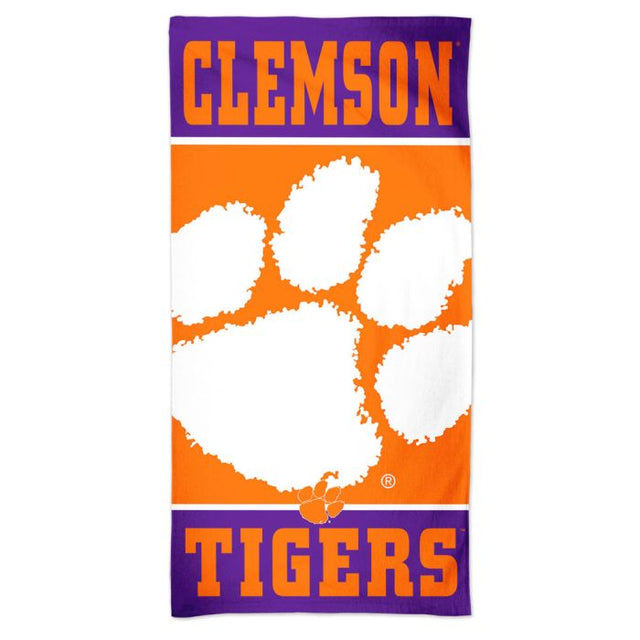 Clemson Tigers VERTICAL Spectra Beach Towel 30" x 60"