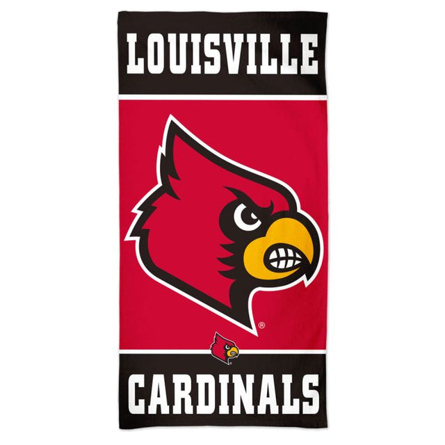 Toalla de playa vertical Spectra de los Louisville Cardinals, 30" x 60"