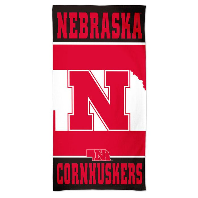 Nebraska Cornhuskers VERTICAL Spectra Beach Towel 30" x 60"