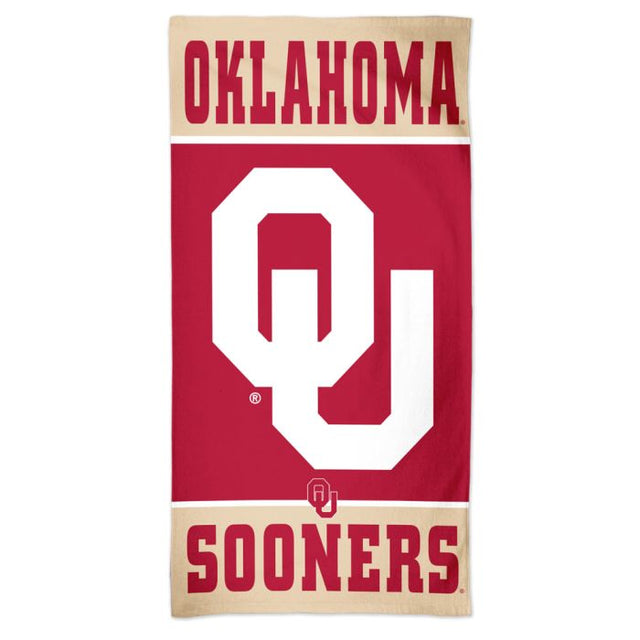 Toalla de playa Spectra vertical de Oklahoma Sooners de 30" x 60"