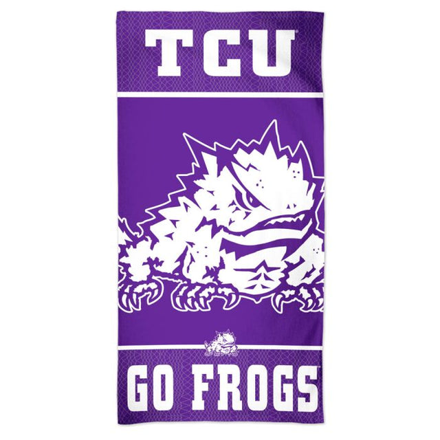 TCU Horned Frogs VERTICAL Spectra Beach Towel 30" x 60"