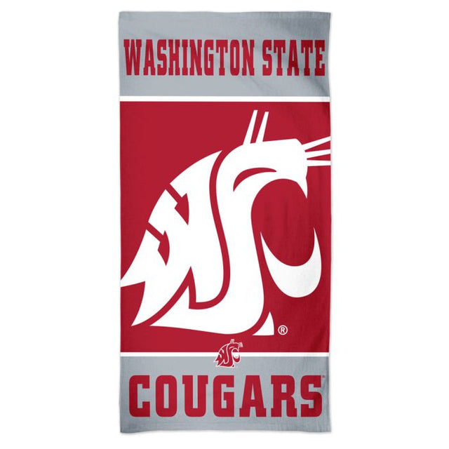 Toalla de playa vertical Spectra de Washington State Cougars de 30" x 60"