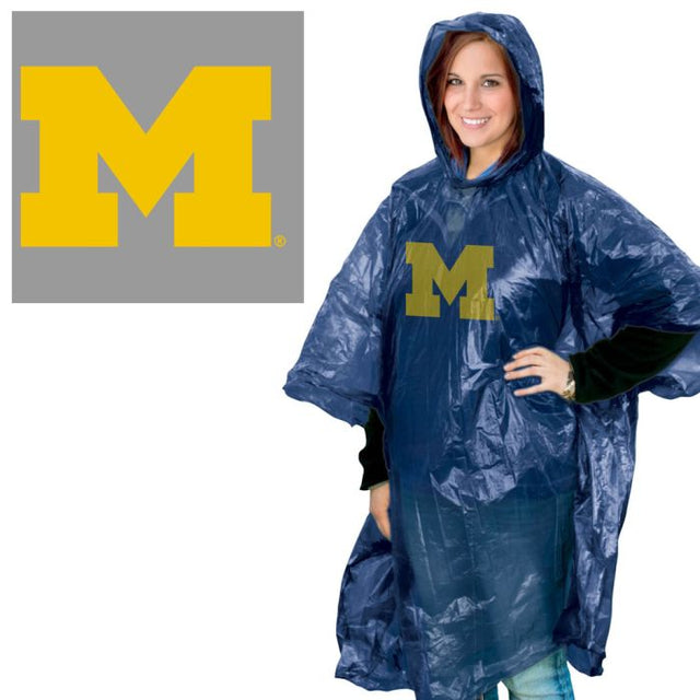 Poncho de lluvia de los Wolverines de Michigan