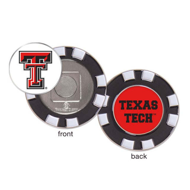 Marcador de fichas de póquer de golf Texas Tech Red Raiders