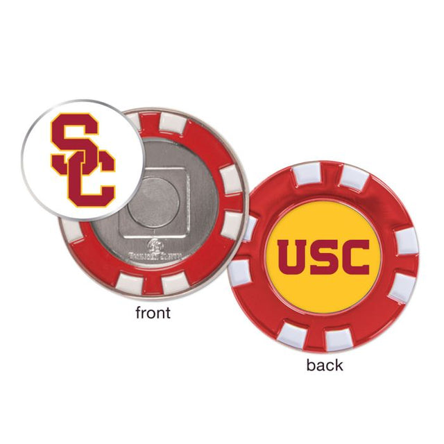 Marcador de fichas de póquer de golf de los Trojans de la USC