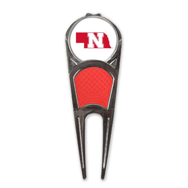 Herramienta para reparar marcas de pelotas de golf HUSKERS de Nebraska Cornhuskers*