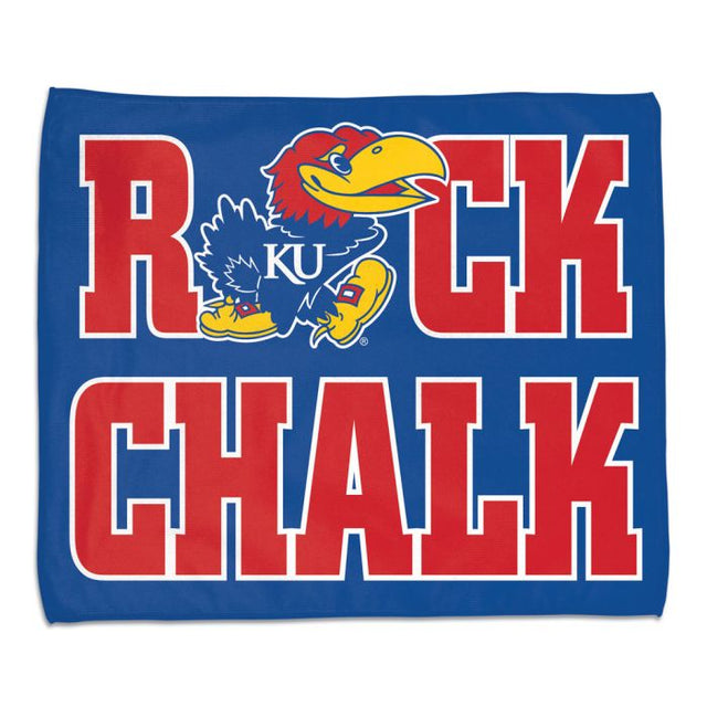 堪萨斯大学杰霍克斯队 ROCK CHALK 拉力毛巾 - 全彩