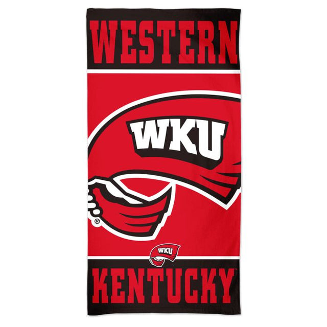 Toalla de playa Spectra de Western Kentucky Hilltoppers de 30" x 60"