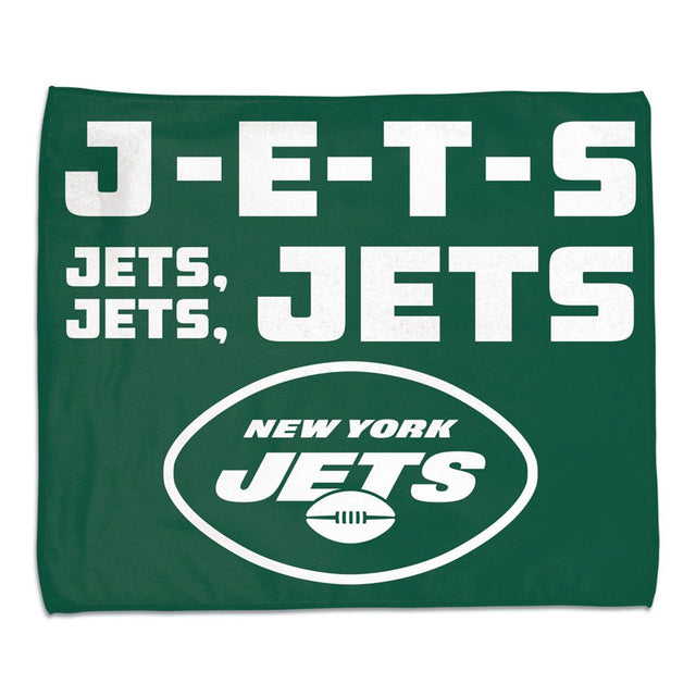 Toalla New York Jets 15x18 estilo rally a todo color