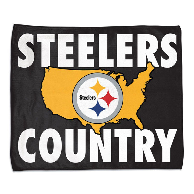 Toalla de los Pittsburgh Steelers, estilo rally, 15 x 18, a todo color