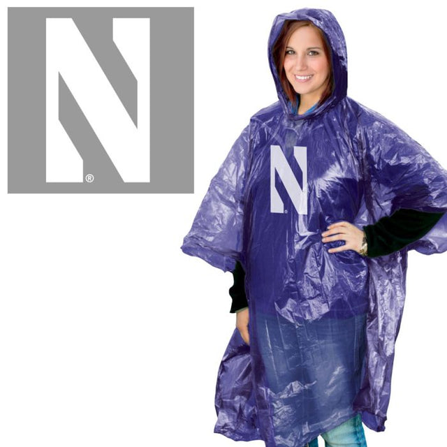 Poncho de lluvia de los Northwestern Wildcats