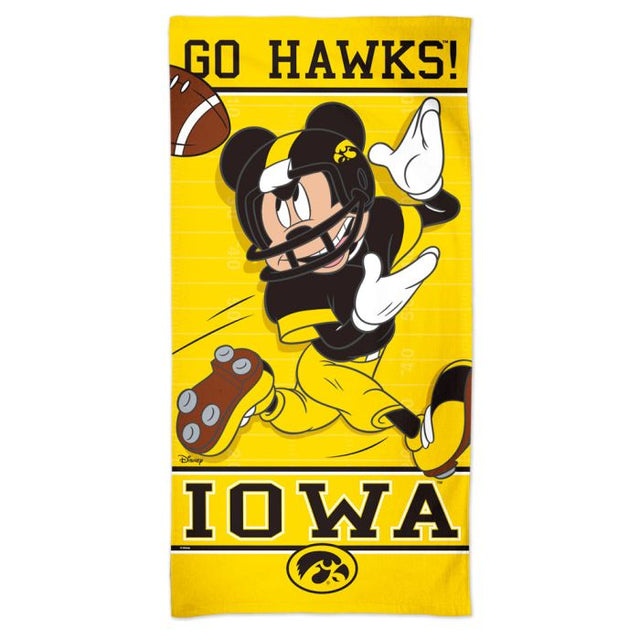 Iowa Hawkeyes / Disney MICKEY MOUSE FOOTBALL Spectra Beach Towel 30" x 60"