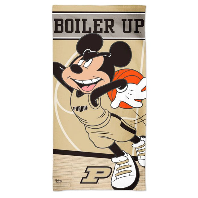 Toalla de playa Spectra de 30" x 60" con la imagen de Mickey Mouse de Purdue Boilermakers y Disney