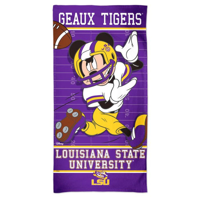 Toalla de playa LSU Tigers / Disney Spectra de 30" x 60"