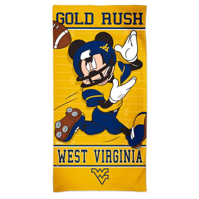 Toalla de playa de Disney Spectra de West Virginia Mountaineers, 30" x 60"