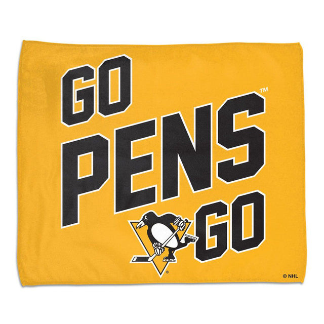 Toalla de los Pittsburgh Penguins de 15 x 18 pulgadas, estilo rally, a todo color