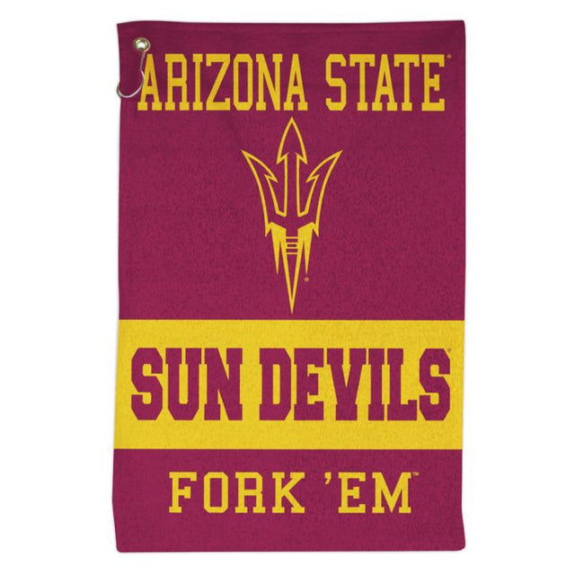 Toalla deportiva de 16 x 25 pulgadas con el lema de los Arizona State Sun Devils