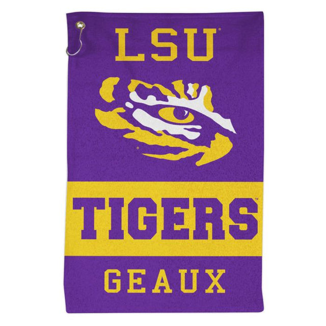 Toalla deportiva de 16 x 25 pulgadas con el lema de los LSU Tigers