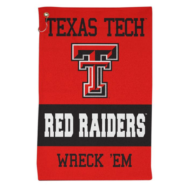 Toalla deportiva de 16 x 25 con el lema de los Texas Tech Red Raiders