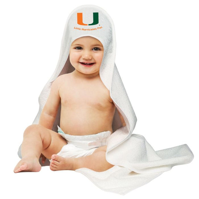 Toalla para bebé con capucha de los Miami Hurricanes