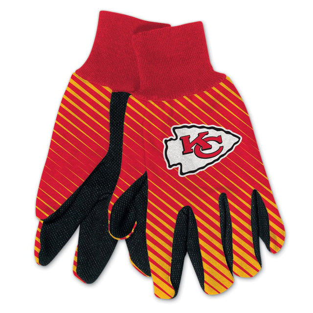 Guantes de dos tonos para adultos de los Kansas City Chiefs