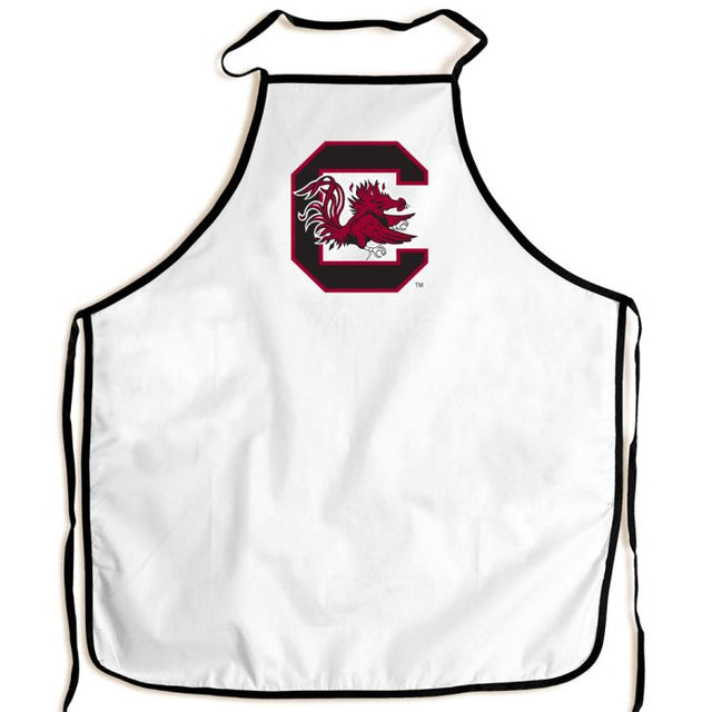 Delantal para barbacoa de los South Carolina Gamecocks, color blanco