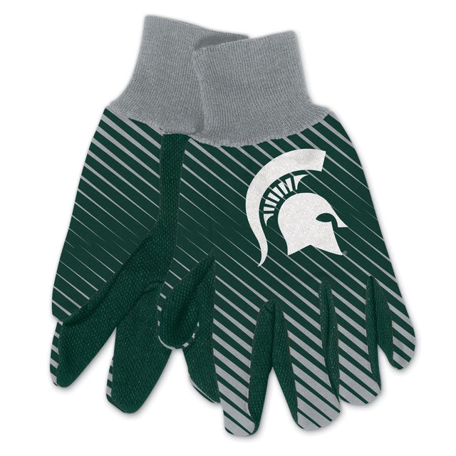 Guantes de dos tonos de los Spartans de Michigan State para adultos