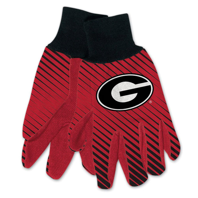 Guantes de dos tonos de Georgia Bulldogs para adultos con nuevo logotipo