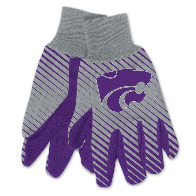 Guantes de los Kansas State Wildcats, estilo bicolor, talla para adultos