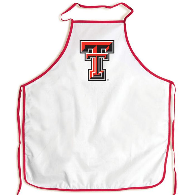 Delantal para barbacoa de los Texas Tech Red Raiders, color blanco