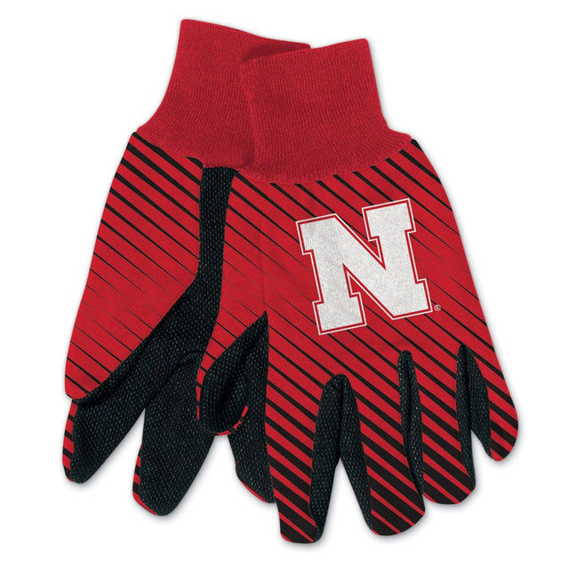 Guantes de dos tonos de los Nebraska Cornhuskers para adultos