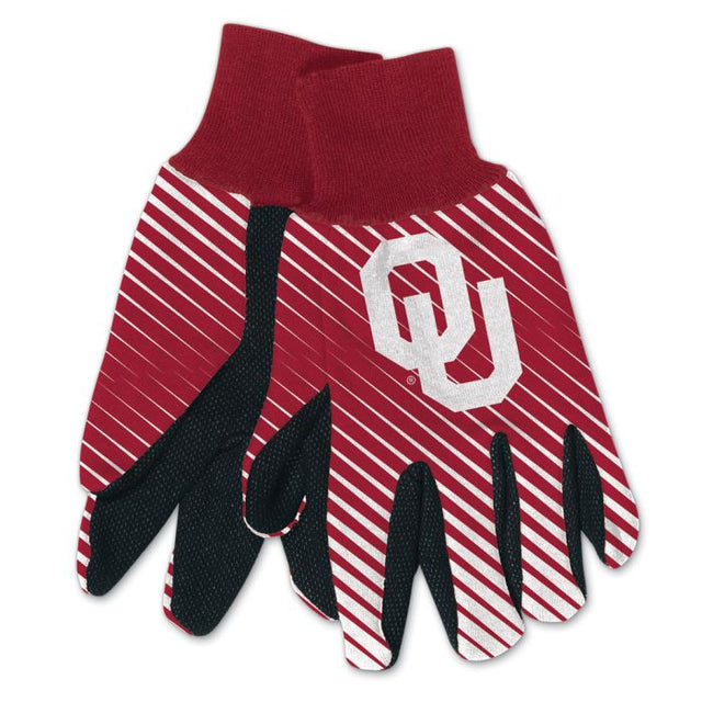 Guantes bicolor para adultos de los Oklahoma Sooners