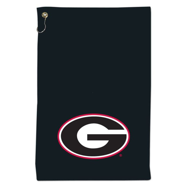 Toalla deportiva de color de los Georgia Bulldogs con ojal, 16" x 25"