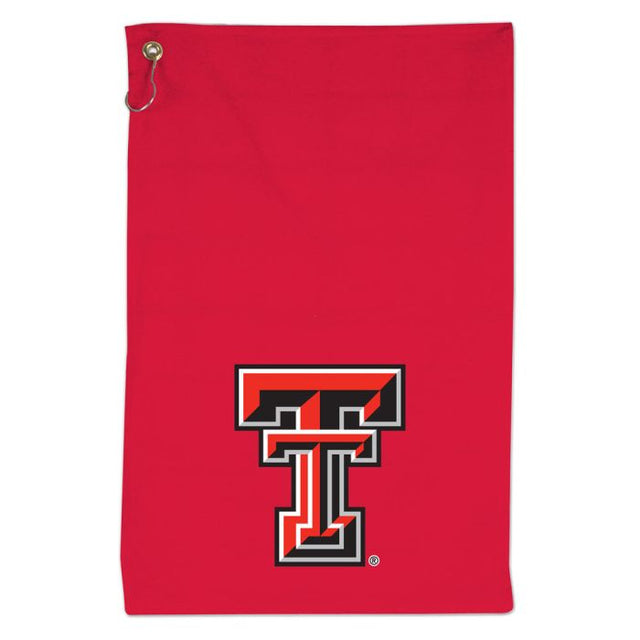 Toalla deportiva de color Texas Tech Red Raiders con ojal, 16" x 25"