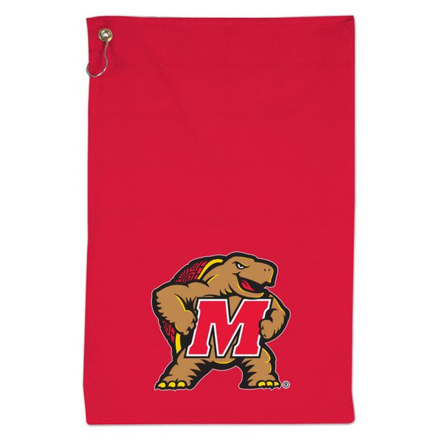 Toalla deportiva de colores Maryland Terrapins con ojal, 16" x 25"