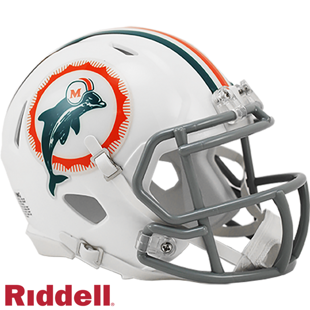 迈阿密海豚队头盔 Riddell 复制品迷你 Speed Style 1972 T/B