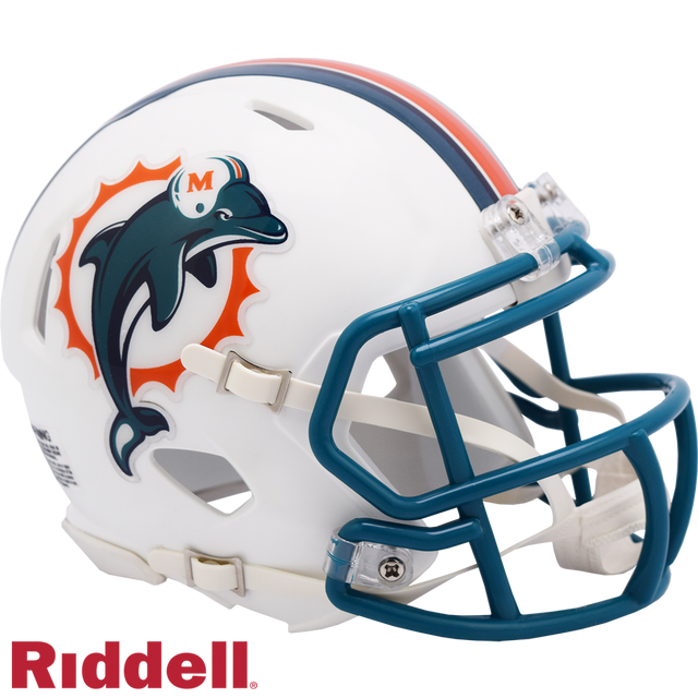 迈阿密海豚队头盔 Riddell 复制品迷你 Speed Style 1997-2012 T/B