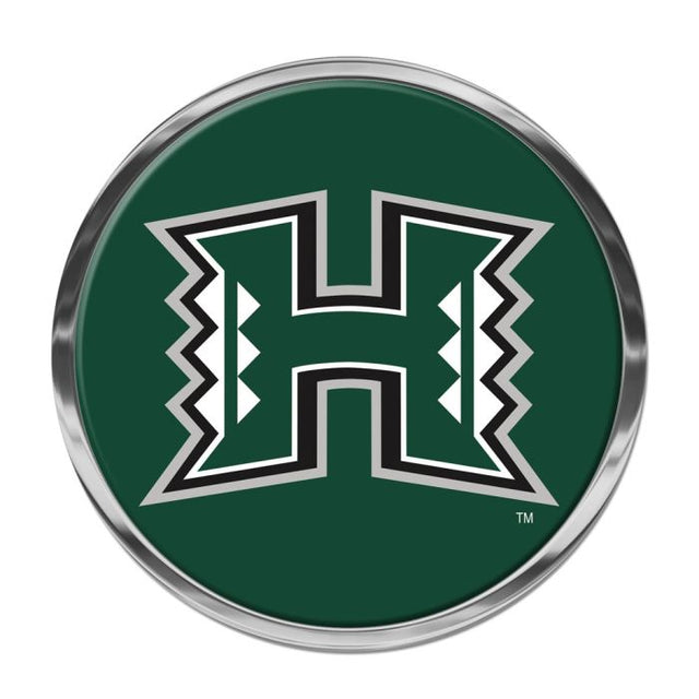 Hawaii Warriors Chrome Metal Domed Emblem