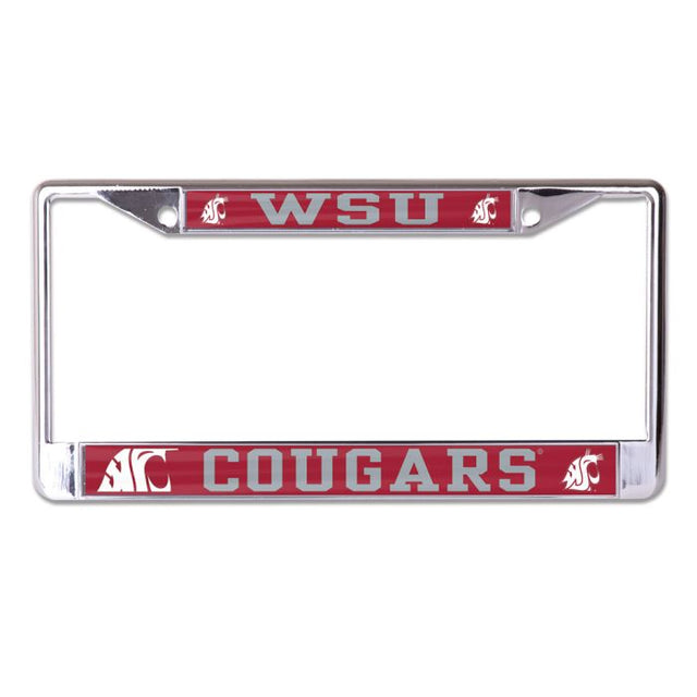 Washington State Cougars MEGA Lic Plt Frame S/L Printed