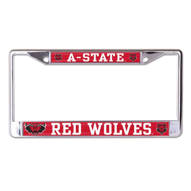 Arkansas State Red Wolves MEGA Lic Plt Frame S/L Printed